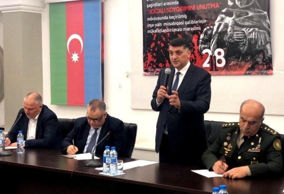 İnşa yazı müsabiqəsinin qalibləri mükafatlandırılıb