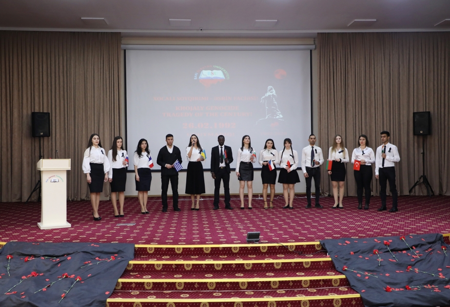 BSU-da 17 xarici ölkə səfirinin və diplomatik korpus nümayəndələrinin iştirakı ilə Xocalı soyqırımına həsr olunmuş geniş tədbir keçirilib