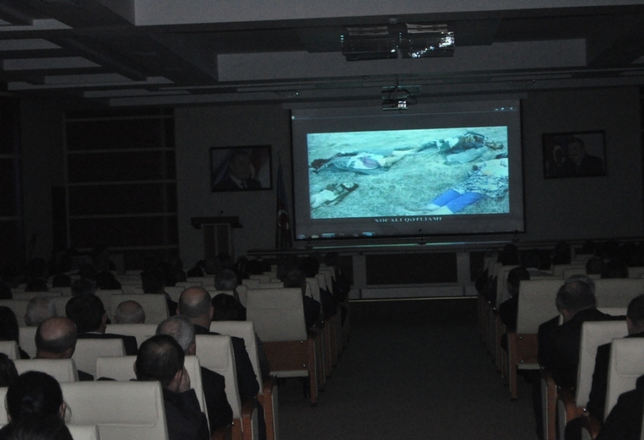 Qaradağ rayonunda Xocalı soyqırımının iyirmi səkkizinci ildönümünə həsr olunmuş tədbir keçirilib