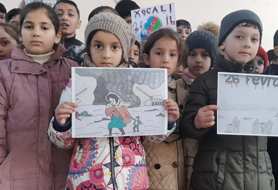 Bu gün “Xocalı” yazan məktəblilər sabahın tarixini yazacaqlar