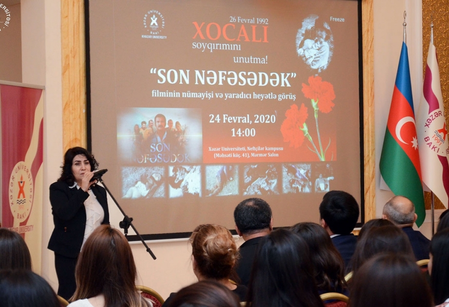 Xəzər Universitetində “Son nəfəsədək” filminin yaradıcı heyəti ilə görüş