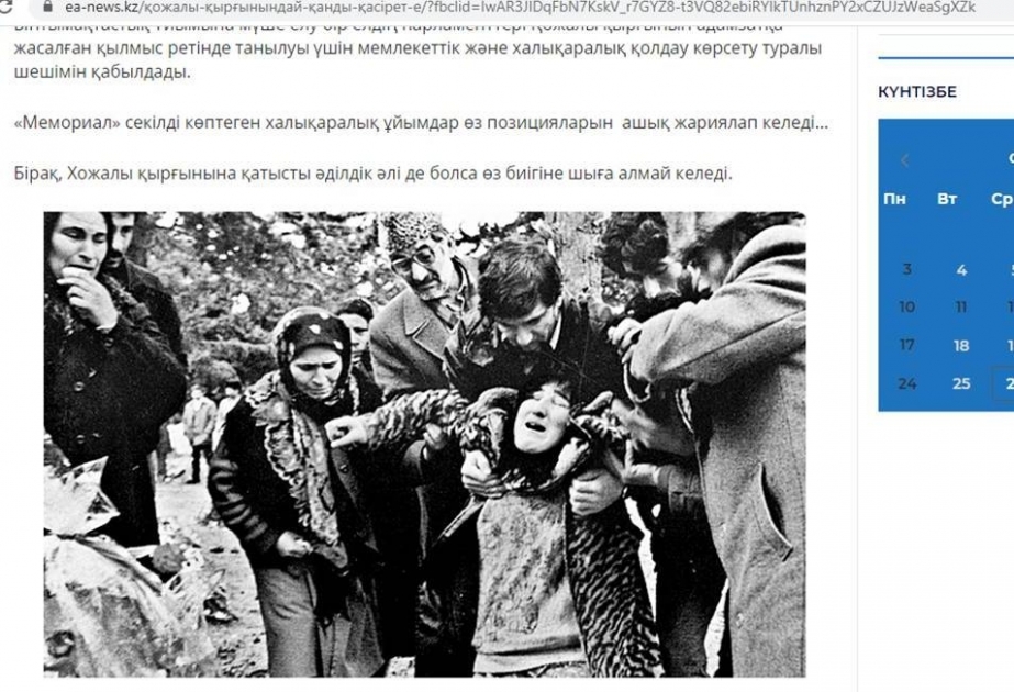 Qazaxıstanlı jurnalist Xocalı soyqırımından yazır