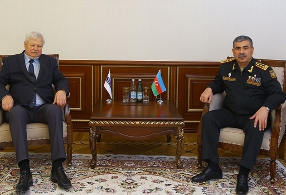 Azerbaijan`s defense minister meets with Personal Representative of OSCE Chairperson-in-Office