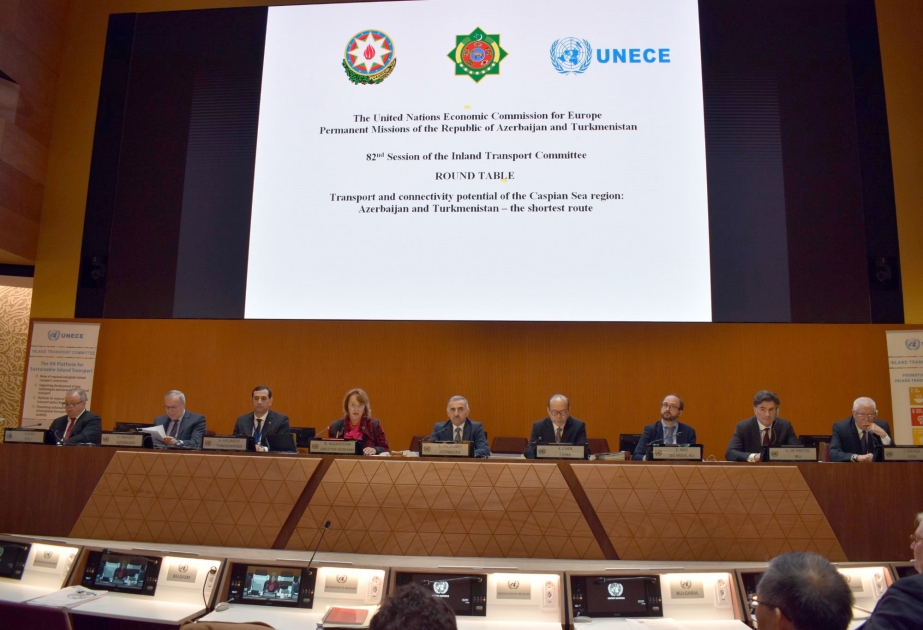 Cenevrədə Xəzər dənizi regionunun nəqliyyat potensialına həsr olunmuş tədbir keçirilib