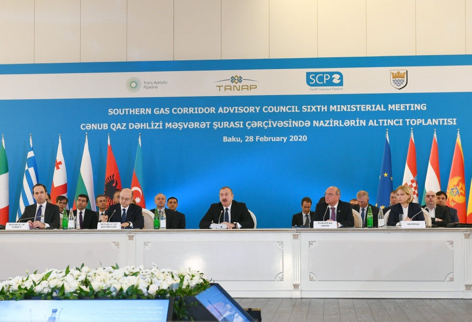 Sixth Ministerial Meeting of Southern Gas Corridor Advisory Council held in Baku  President Ilham Aliyev attended the meeting VIDEO
