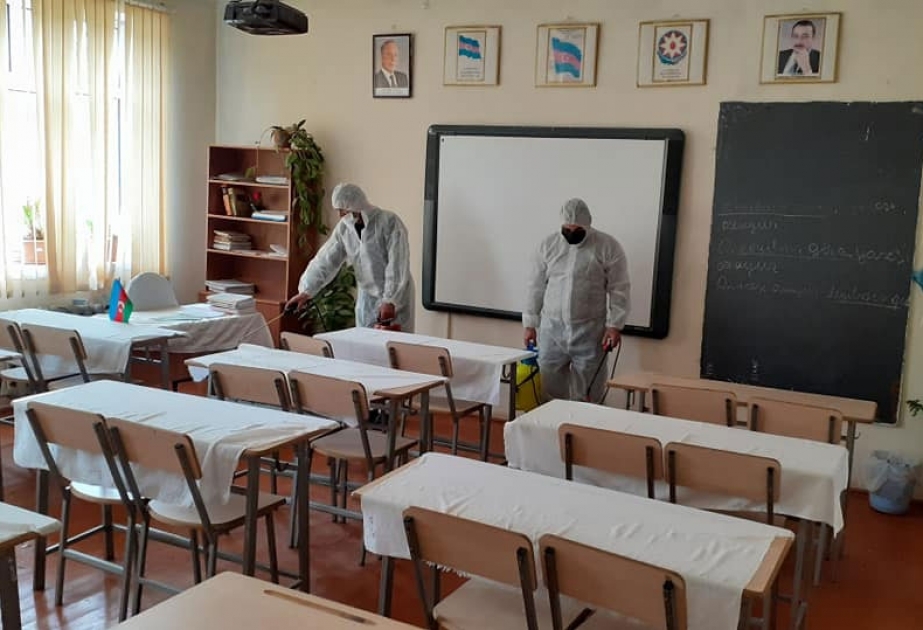 Təhsil müəssisələrində dezinfeksiya işləri davam etdirilir