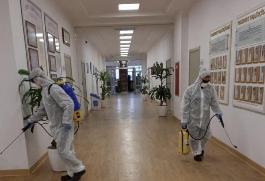 Disinfection work once again carried out at Baku Higher Oil School