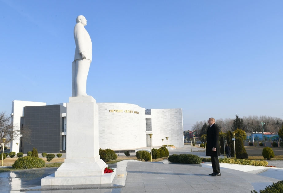 伊利哈姆·阿利耶夫总统视察阿格斯塔法区