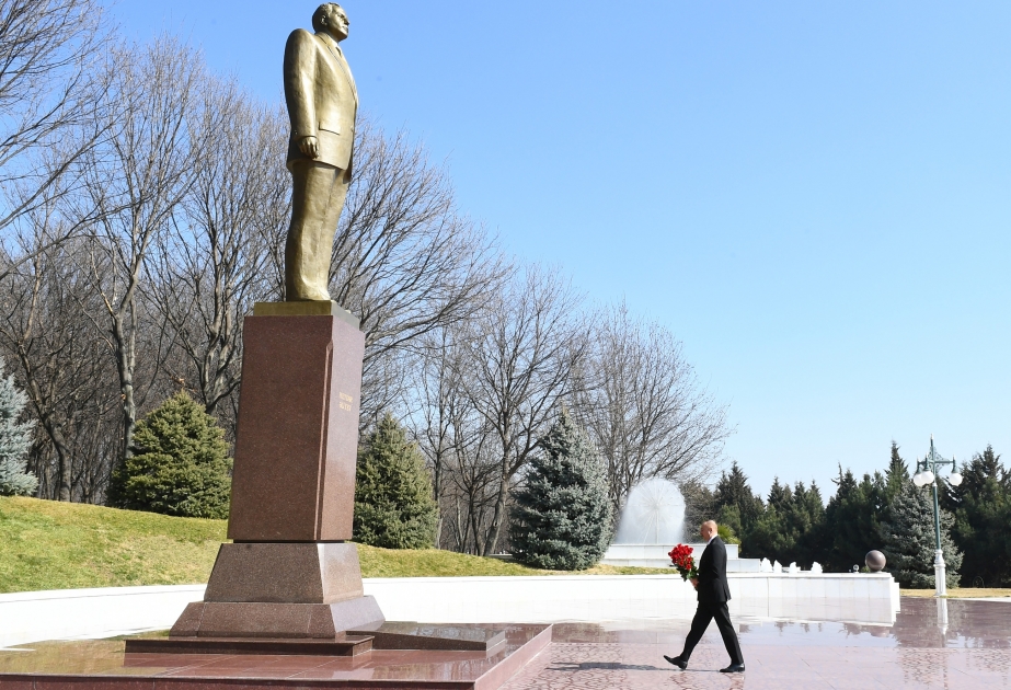 President Ilham Aliyev arrived in Tovuz district for visit VIDEO