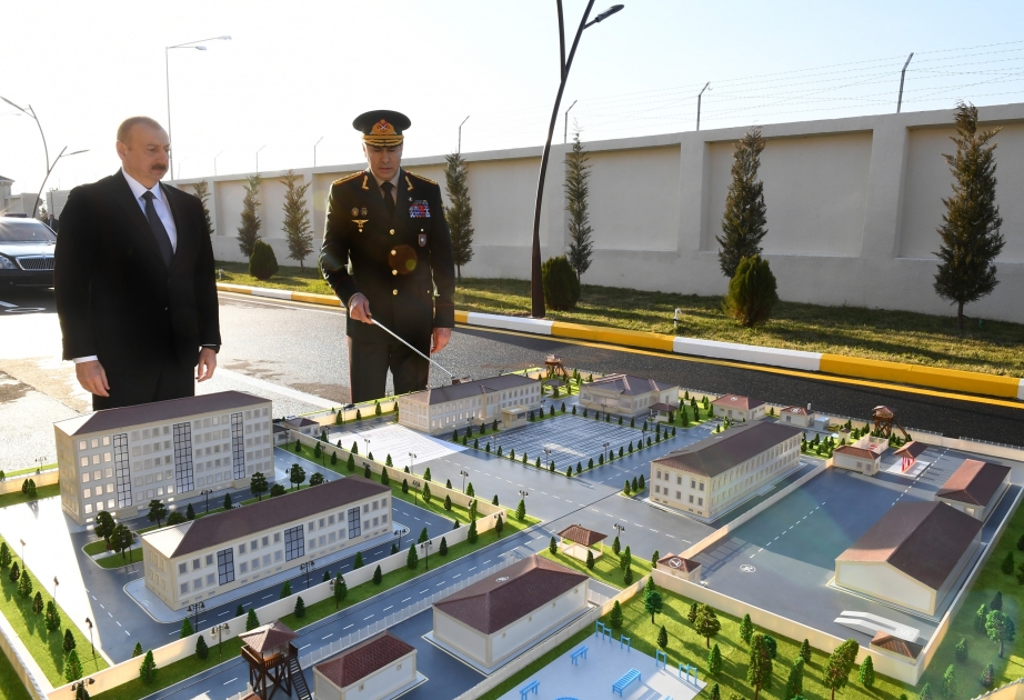 Ilham Aliyev asiste a la inauguración de la unidad militar “N” de las tropas internas