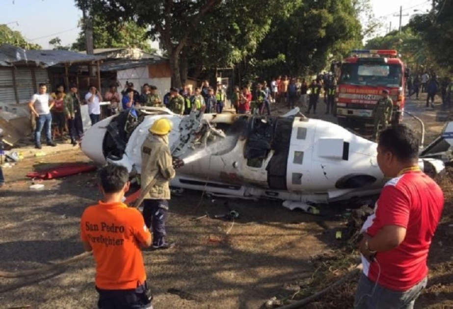 Filippində göyərtəsində milli polisin rəisinin olduğu helikopter qəzaya uğrayıb