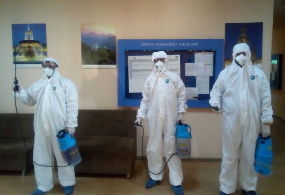 Turizm və Menecment Universitetində koronavirus infeksiyasına qarşı tədbirlər görülür