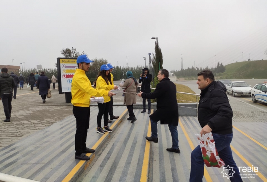Əhali arasında sanitariya maarifləndirmə işləri çərçivəsində TƏBİB və Bakı Nəqliyyat Agentliyi aksiya keçiriblər