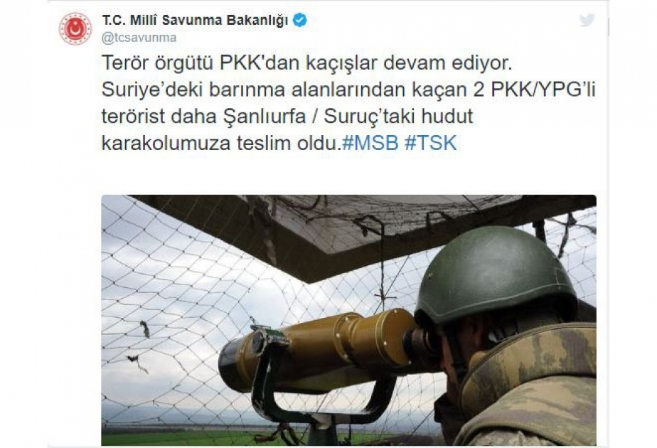 Daha iki terrorçu Türkiyə tərəfinə təslim olub