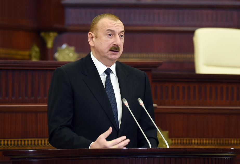 President Ilham Aliyev attended first session of Azerbaijani Parliament’s sixth convocation VIDEO