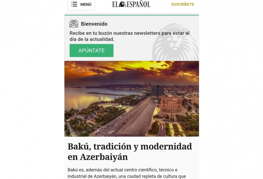 EL ESPAÑOL: Bakı, Azərbaycanda ənənələr və müasirlik