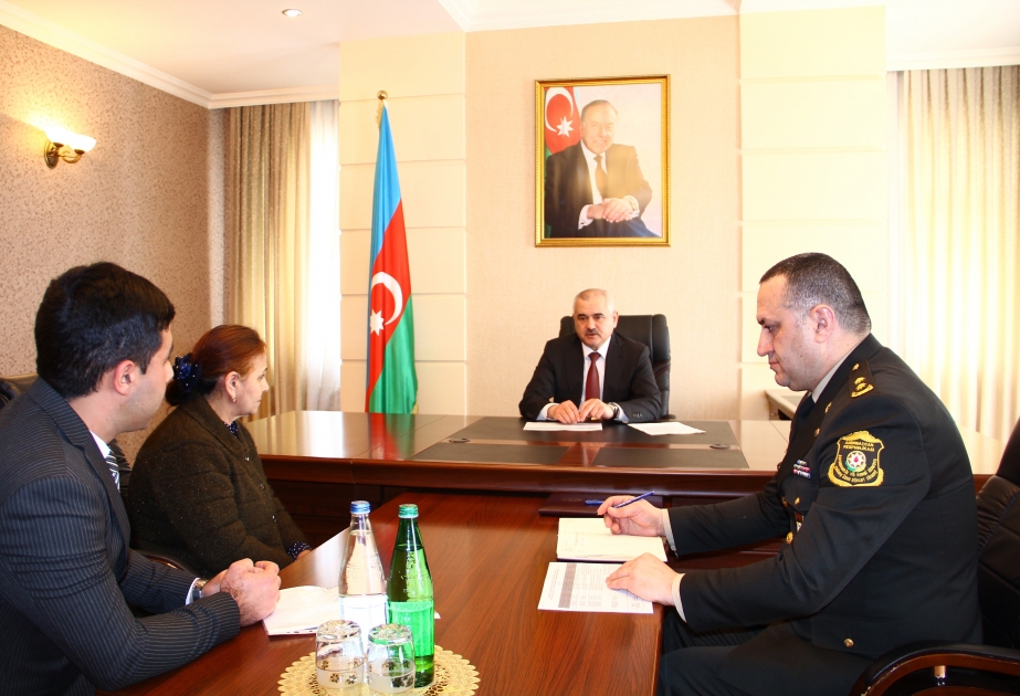 Səfərbərlik və Hərbi Xidmətə Çağırış üzrə Dövlət Xidmətinin rəhbərliyi Bərdə və Ağdaş rayonlarının sakinlərini qəbul edib