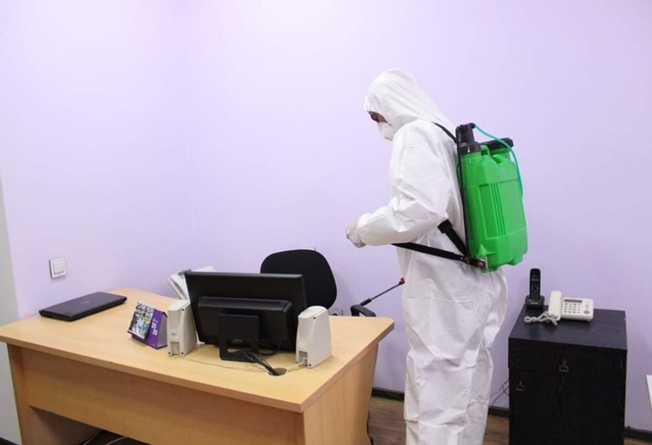 Dövlət Avtomobil Nəqliyyatı Xidmətinin inzibati binasında dezinfeksiya işləri aparılıb