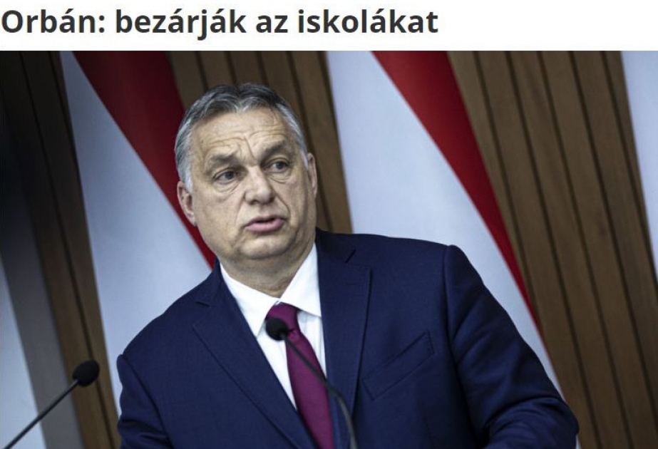 Виктор Орбан: С понедельника закрываем все школы