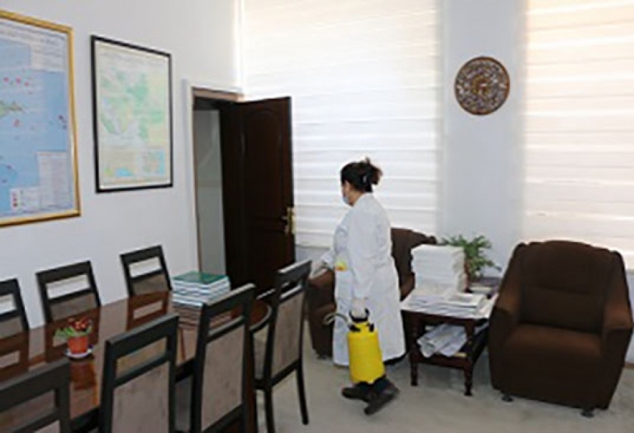 Respublika Seysmoloji Xidmət Mərkəzində dezinfeksiya işləri aparılıb