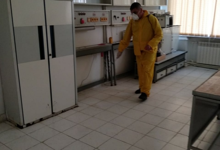 AMEA-nın Mikrobiologiya İnstitutunda dezinfeksiya işləri aparılıb
