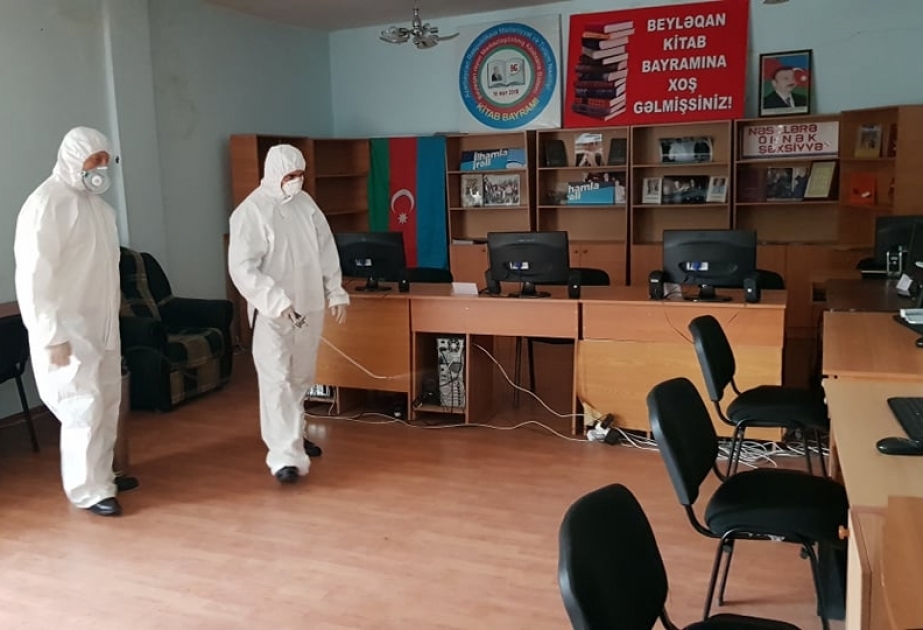Beyləqanın mədəniyyət müəssisələrində dezinfeksiya işləri aparılıb