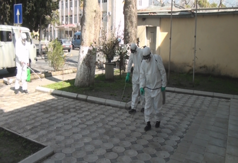 Zaqatala şəhərində dezinfeksiya işləri aparılıb