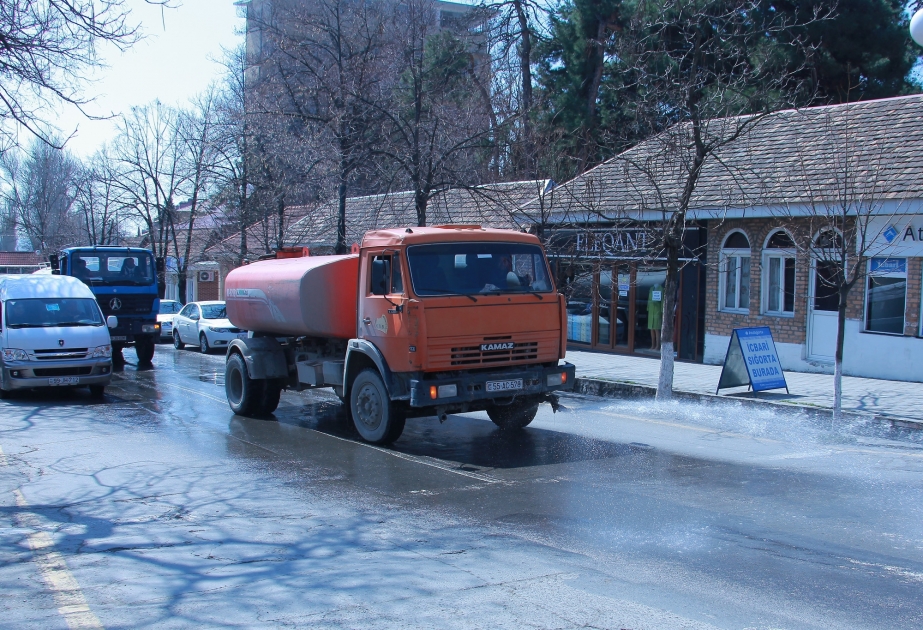 Şəki şəhərində dezinfeksiyaedici tədbirlər intensivləşdirilib