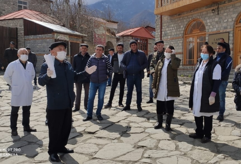 Lahıc qəsəbəsində dezinfeksiya işləri aparılıb