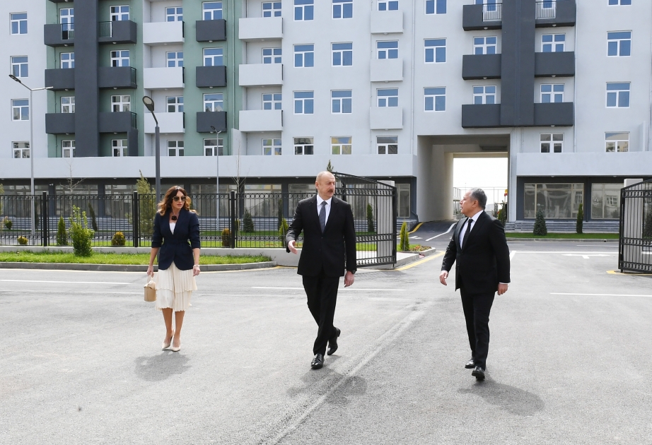 President Ilham Aliyev attended opening of Hovsan residential complex VIDEO