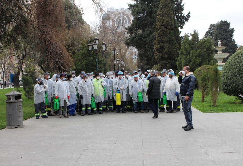 Səbail rayonunda aparılan dezinfeksiya işləri daha da intensivləşdirilir