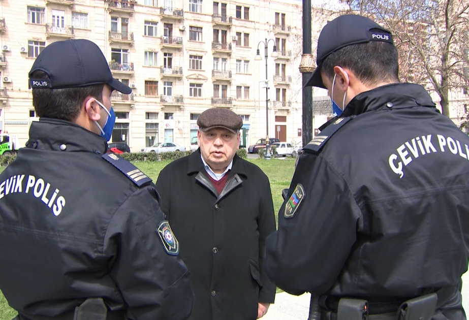 Polis əməkdaşları xüsusi karantin rejiminə əməl etməyən yaşı 65-dən yuxarı şəxslərlə profilaktik söhbətlər aparıb