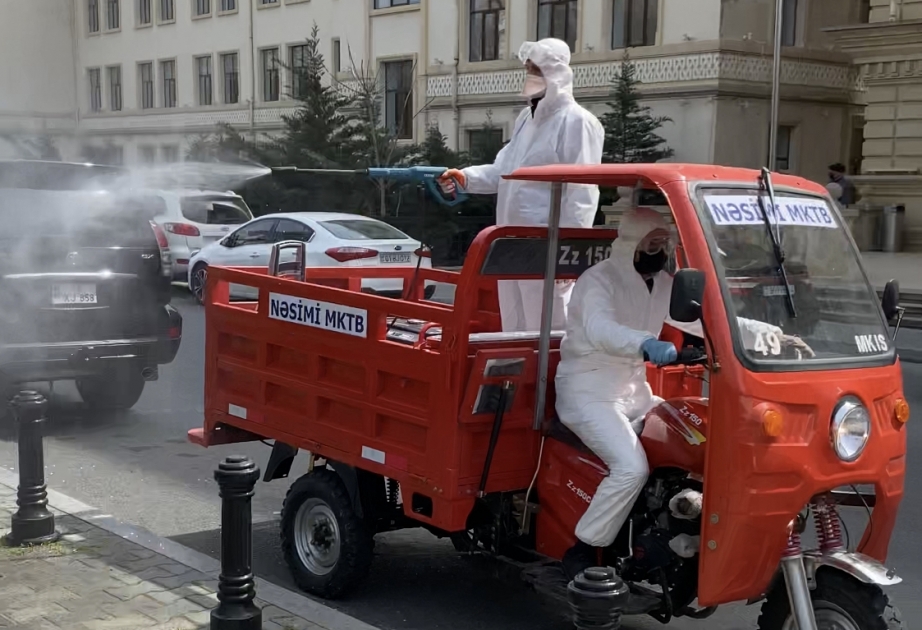 Nəsimi rayonu ərazisində dezinfeksiyaedici tədbirlər görülür