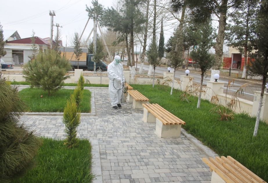 Xocavəndli məcburi köçkünlərin məskunlaşdığı qəsəbələrdə də dezinfeksiya tədbirləri davam etdirilir