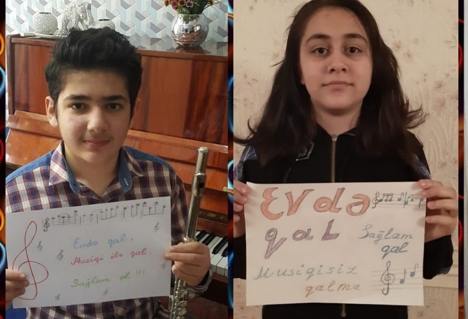 Musiqi məktəbi şagirdlərlə tədris proqramını internet üzərindən davam etdirir