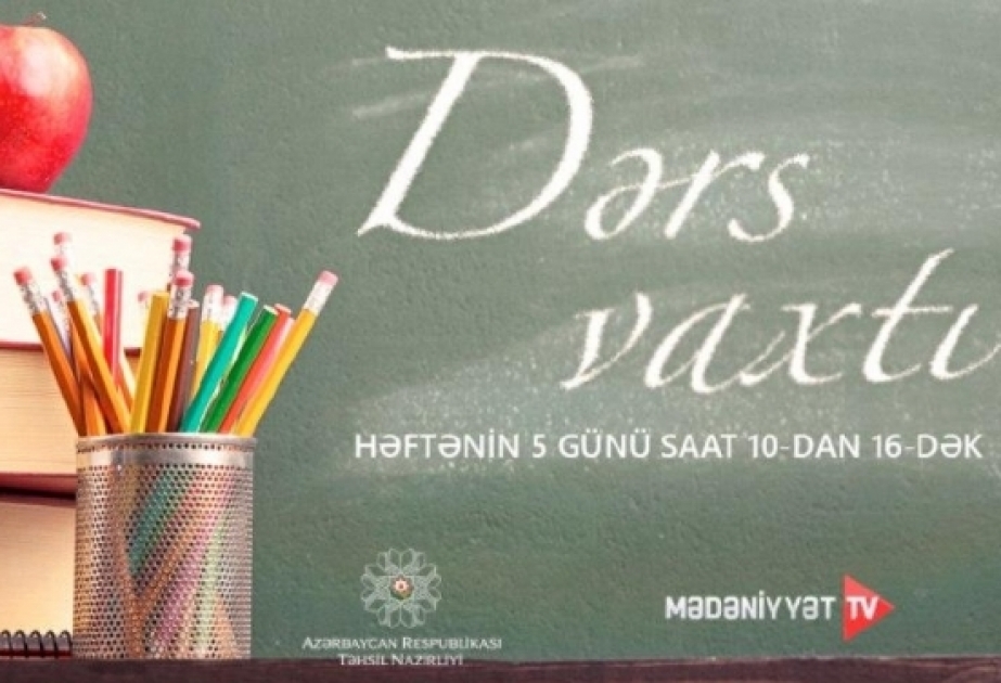 Aprelin 2-də proqrama uyğun olaraq teledərslər təqdim edilib