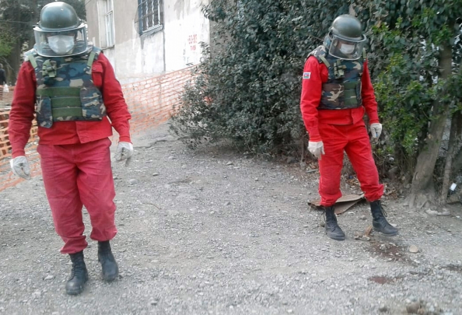 ANAMA: Gəncədə bir ədəd əl qumbarası zərərsizləşdirilib