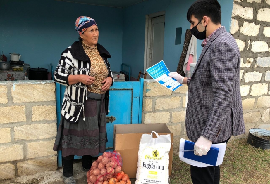 Ağstafada aztəminatlı ailələrə və 65 yaşdan yuxarı tənha, imkansız şəxslərə yardım edilib