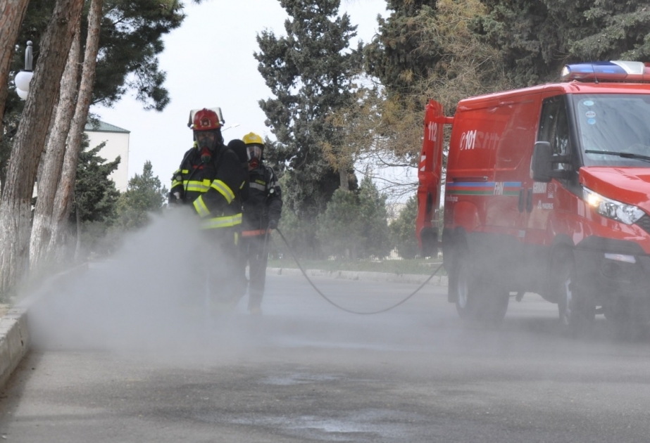 Fövqəladə Hallar Nazirliyi tərəfindən dezinfeksiya işləri davam etdirilir