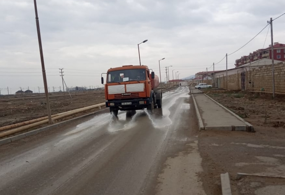 Qaradağ rayonunda dezinfeksiya tədbirləri davam etdirilir