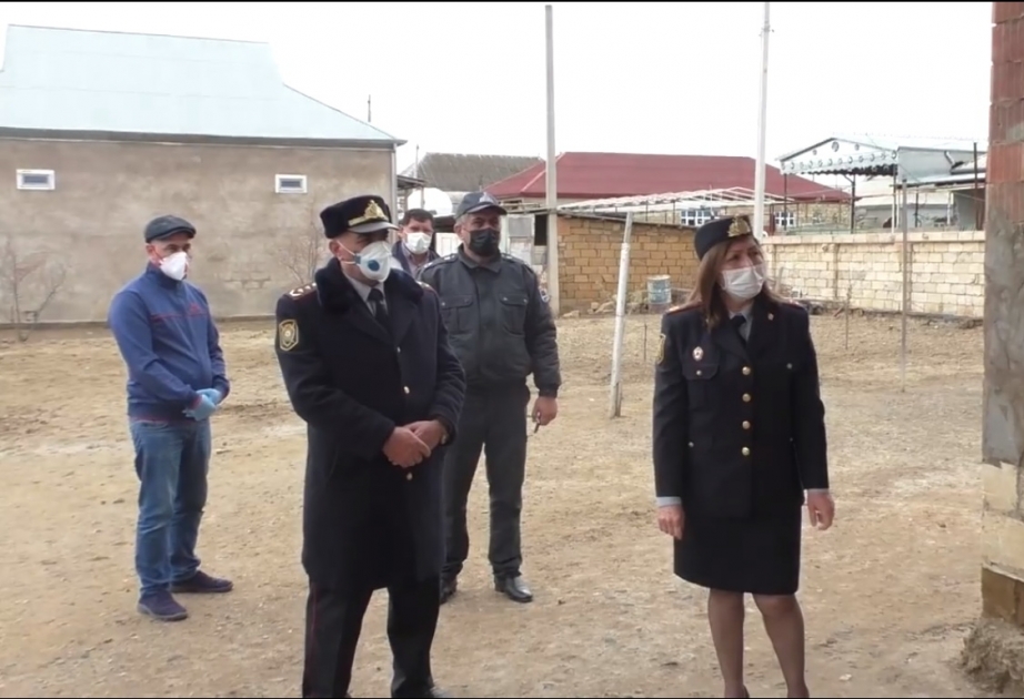 Polis Şirvanda aztəminatlı ailələrə yardım edib