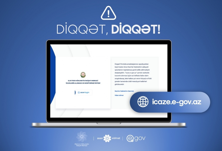 Dövlət Agentliyindən icaze.e-gov.az portalı ilə bağlı xəbərdarlıq