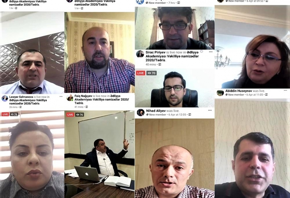 Vəkilliyə namizədlərin icbari təlimi onlayn formada davam etdirilir