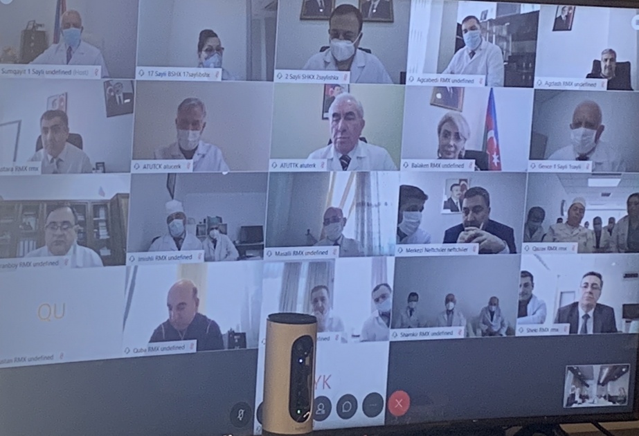 Ölkədə müəyyən edilmiş pandemiya xəstəxanalarının rəhbərləri ilə videokonfrans keçirilib