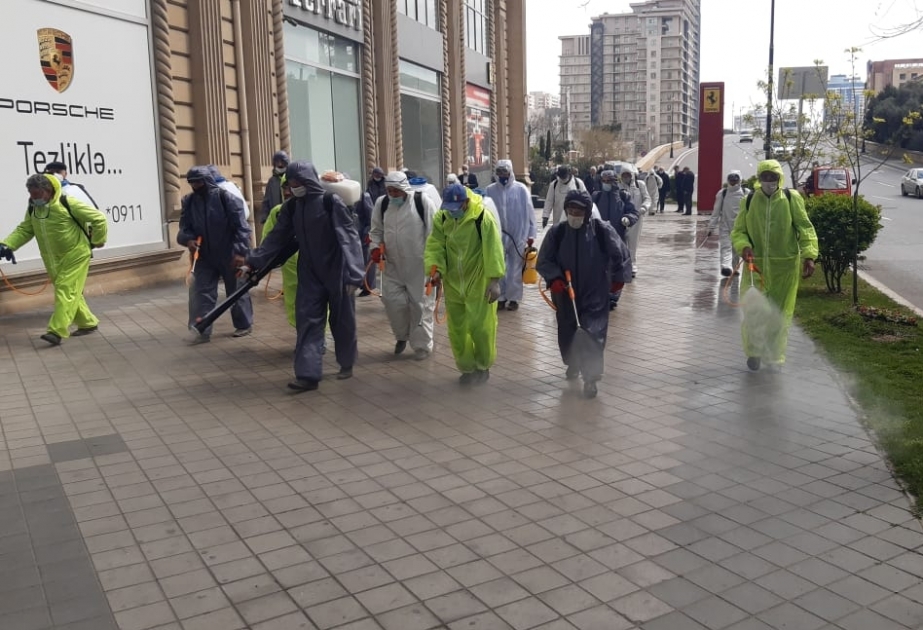 Nəsimi rayonu ərazisində dezinfeksiyaedici tədbirlər davam etdirilir