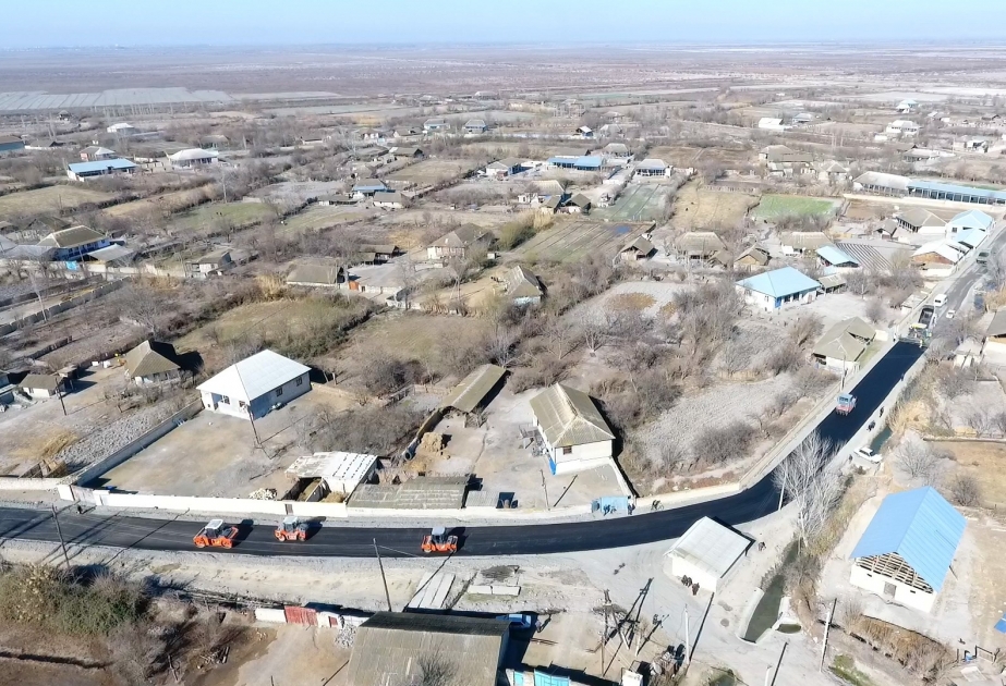 Ağdaşda 36 kilometrlik avtomobil yolları yenidən qurulur VİDEO