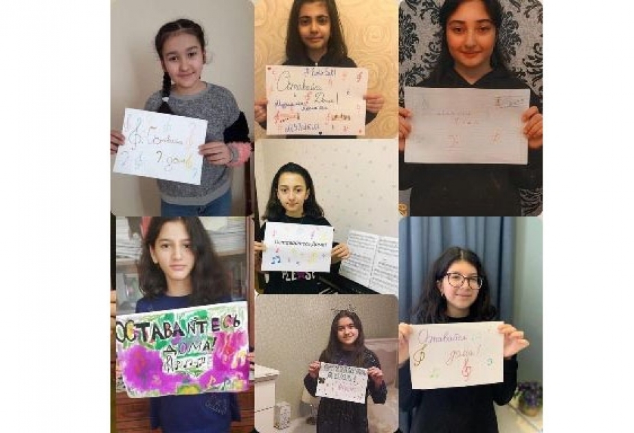 Şagirdlər #evdəqal çağırışına özünəməxsus üslubda qoşulublar