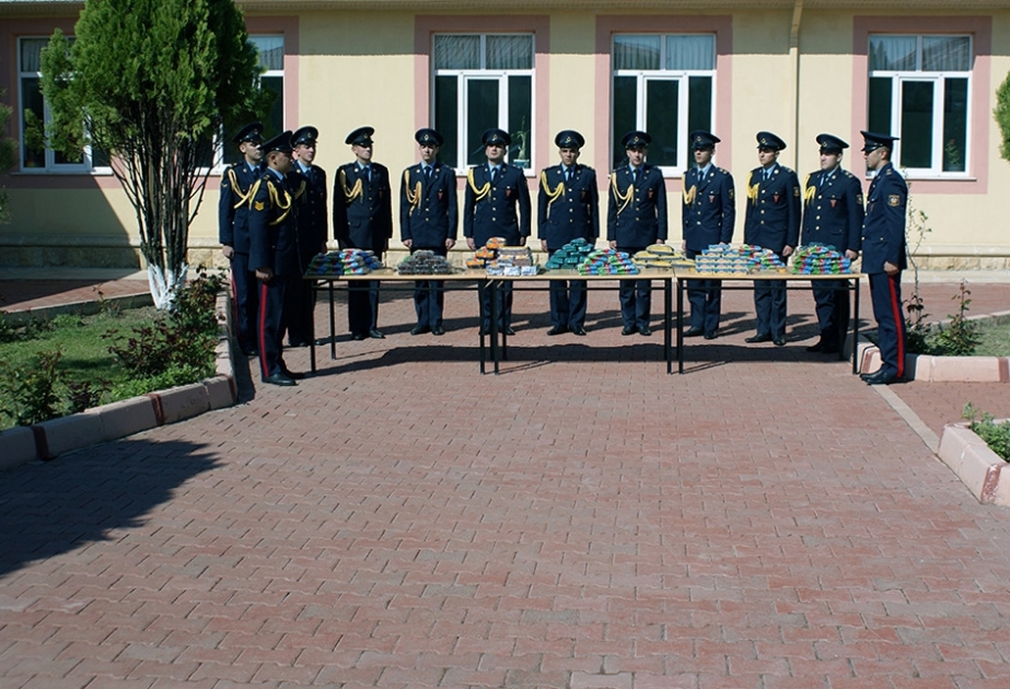 Gömrük orqanları tərəfindən saxlanılmış mallar Heydər Əliyev adına Hərbi Liseyə təhvil verilib