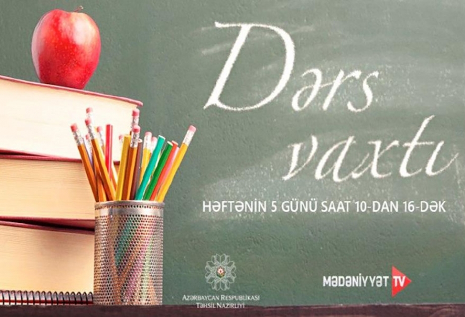 Aprelin 15-də tədris proqramına uyğun teledərslər təqdim edilib