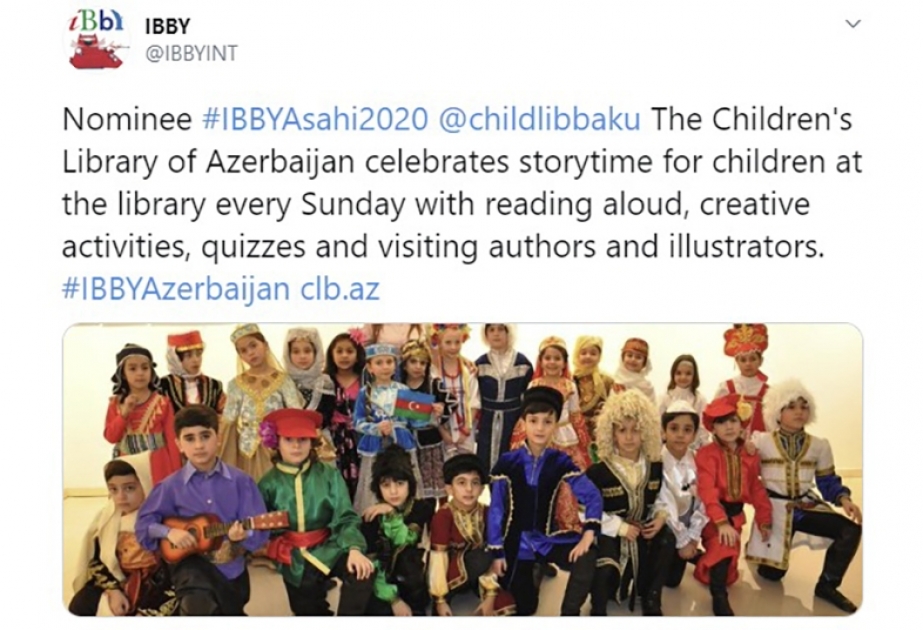 Beynəlxalq Uşaq Kitabı Şurası Respublika Uşaq Kitabxanasının fəaliyyətini sosial səhifələrində dəstəkləyib